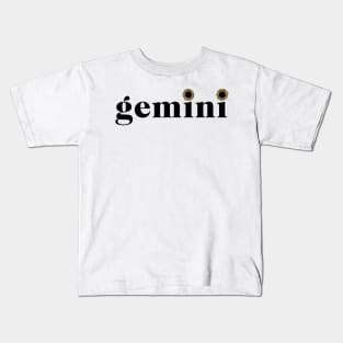 Gemini Sunflower Zodiac Kids T-Shirt